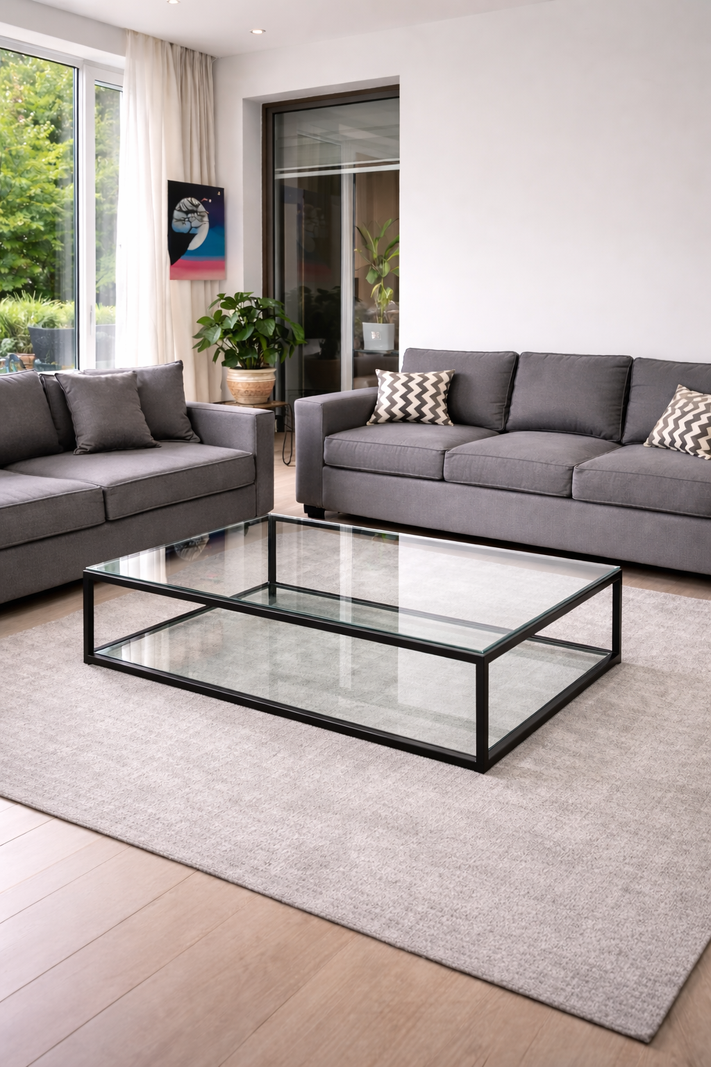 Mesa de Centro Roble + Negro